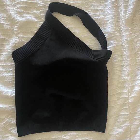 Vintage Wayne Rogers Halter sweater; silk blend; size Small; black - Picture 4 of 8